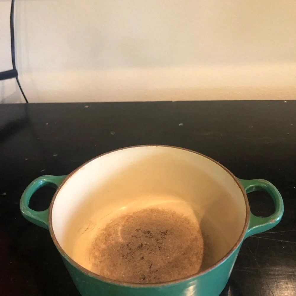 LeCreuset Pot with top 18cm Preowned green